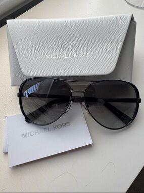 Michael Kors Chelsea Black Aviator Sunglasses